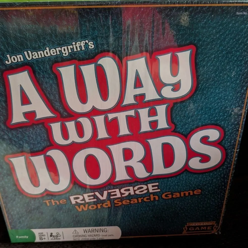 A Way With Words: The Reverse Word Search Game NEW & Sealed Very Very Game